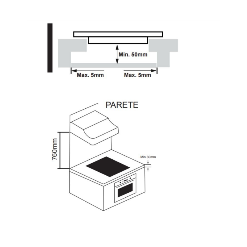 Piano cottura induzione incasso Master Kitchen MKHI604BK 4 zone nero