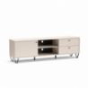 Porta TV Aldo1 con 2 cassetti anta e vani cashmere moderno