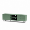 Porta TV Aldo1 con anta, 2 cassetti e vani verde moderno