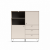 Credenza Aldo 6 con 2 ante e 3 cassetti colore cashmere moderna