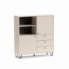 Credenza Aldo 6 con 2 ante e 3 cassetti colore cashmere moderna