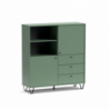 Credenza Aldo 6 verde con 2 ante e 3 cassetti elegante e capiente