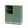 Credenza Aldo 6 verde con 2 ante e 3 cassetti elegante e capiente