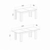 Tavolo allungabile Anthony 160x88 cm Ancona Oak moderno