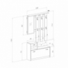 Mobile ingresso Rudolf con scarpiera noce eastwood spatolato