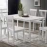 Tavolo Dori in legno bianco 140x80 cm elegante e robusto