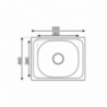 Lavello incasso N205AS 40x50 cm monovasca inox pratico