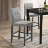 Set 2 sgabelli Alex legno grigio seduta tessuto grigio moderni