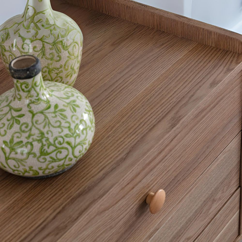 Madia Dolce rovere miele con 2 ante, 3 cassetti e vani a giorno