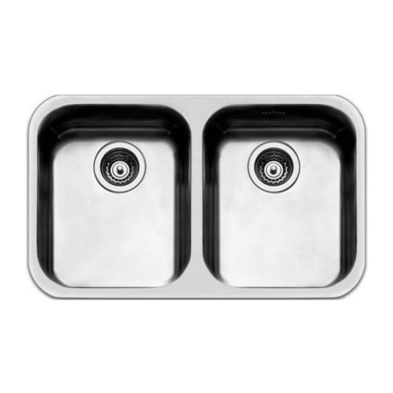 Lavello Smeg UM3434 sottotop 76x45 cm 2 vasche inox moderno