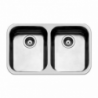 Lavello Smeg UM3434 sottotop 76x45 cm 2 vasche inox moderno