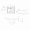 Mobile lavatoio 60 cm Bianco | levante shop