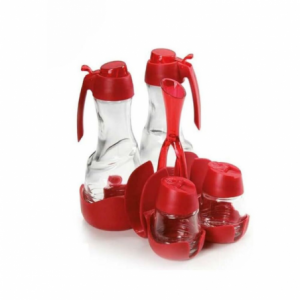 Oliera menage in 4 pezzi set da tavola elegante e pratico