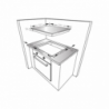 Piano cottura induzione Daewoo 78cm 4 zone H7IT37M1IT moderno