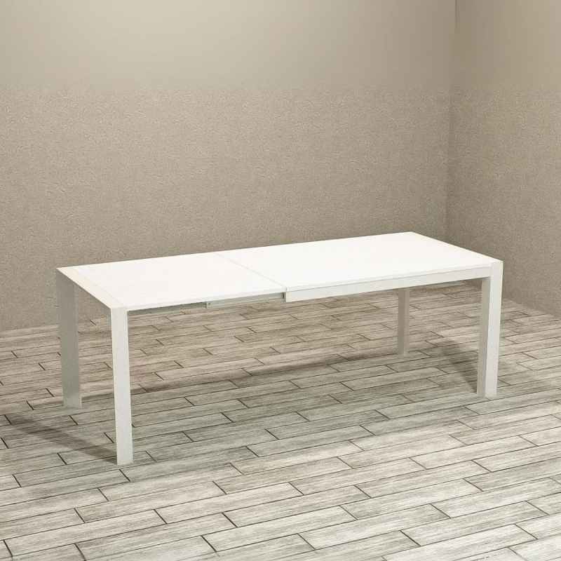 Tavolo allungabile Golia 130x80 bianco larice moderno