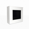 Camino a bioetanolo da terra in legno bianco Made in Italy Michelangelo 96x36x90h