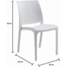 Sedia set 4 pz in resina impilabile made in Italy design per interno esterno SOFIA Bianca