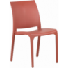Sedia set 4 pz in resina impilabile made in Italy design per interno esterno SOFIA Rossa