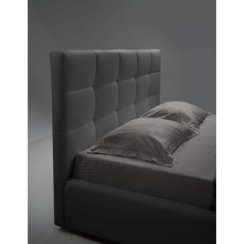 Letto matrimoniale con contenitore Napoli grigio elegante e pratico