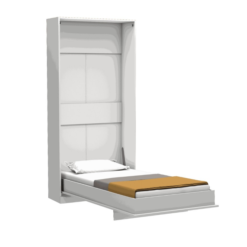 Letto singolo a scomparsa Happy bianco salvaspazio pratico