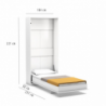 Letto singolo a scomparsa Happy bianco salvaspazio pratico