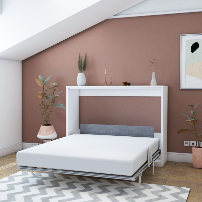 Letto matrimoniale a scomparsa Capsule bianco 160x200 salvaspazio