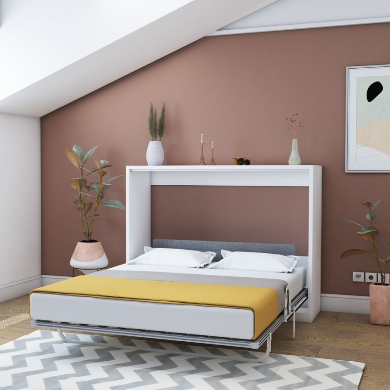 Letto matrimoniale a scomparsa Capsule bianco 160x200 salvaspazio
