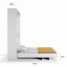 Letto matrimoniale estraibile Primer bianco salvaspazio moderno