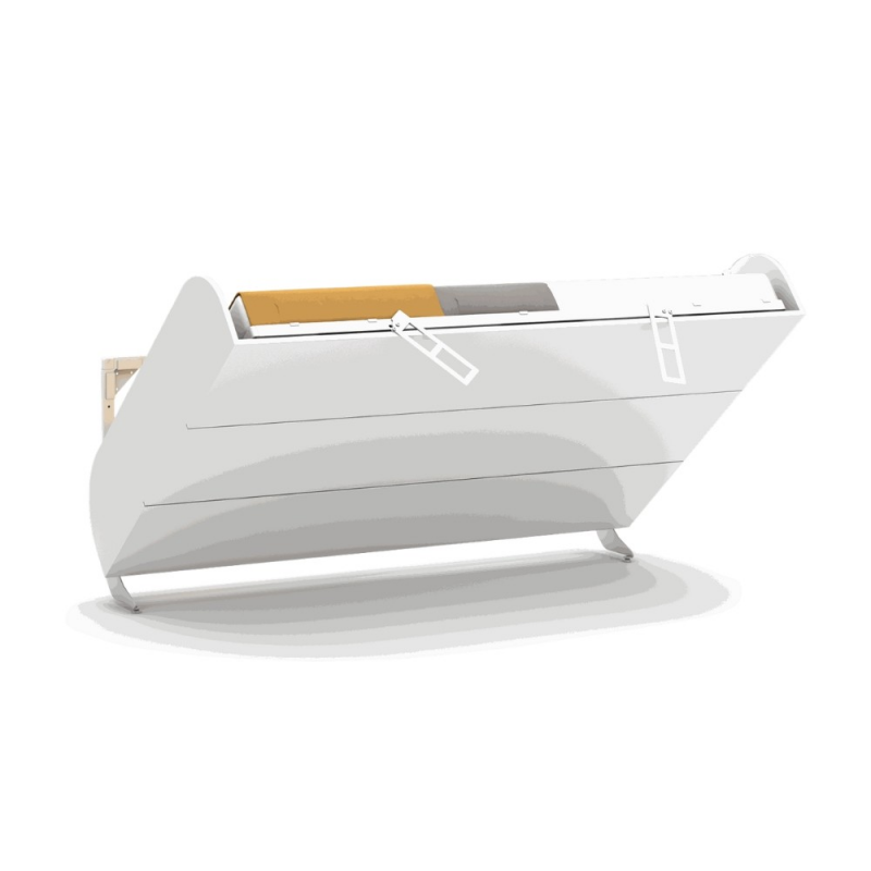 Letto matrimoniale a scomparsa Simple orizzontale bianco 160