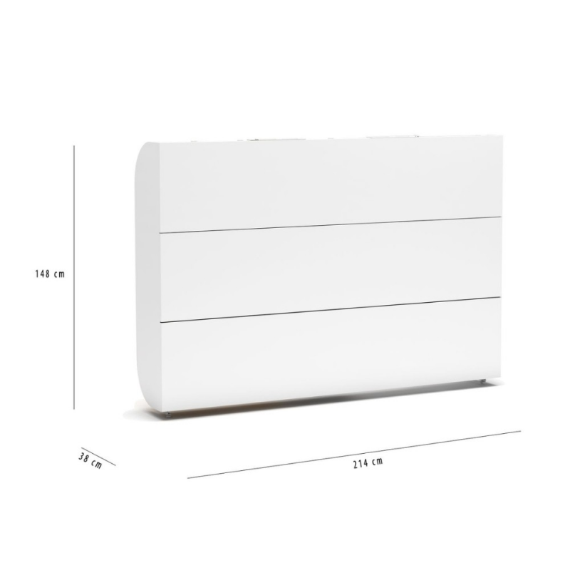 Letto matrimoniale a scomparsa Simple orizzontale bianco 160