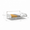 Letto matrimoniale a scomparsa Simple orizzontale bianco 160