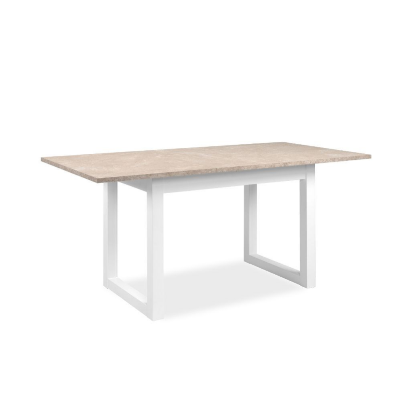 Tavolo allungabile Houston 80B bianco sabbia 120x75x80 cm moderno