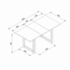 Tavolo allungabile Houston 80B bianco sabbia 120x75x80 cm moderno