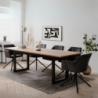 Tavolo allungabile Denver 80C quercia antracite 200x75x90 cm