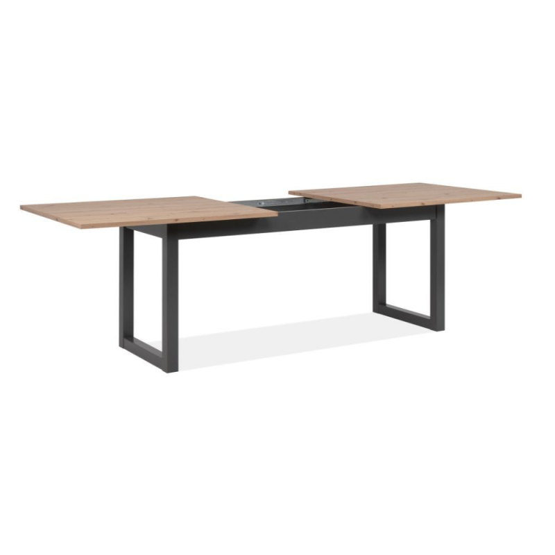 Tavolo allungabile Denver 80C quercia antracite 200x75x90 cm