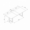 Tavolo allungabile Denver 80C quercia antracite 200x75x90 cm