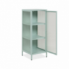 Vetrina Milton 01A acciaio laminato verde menta anta vetro