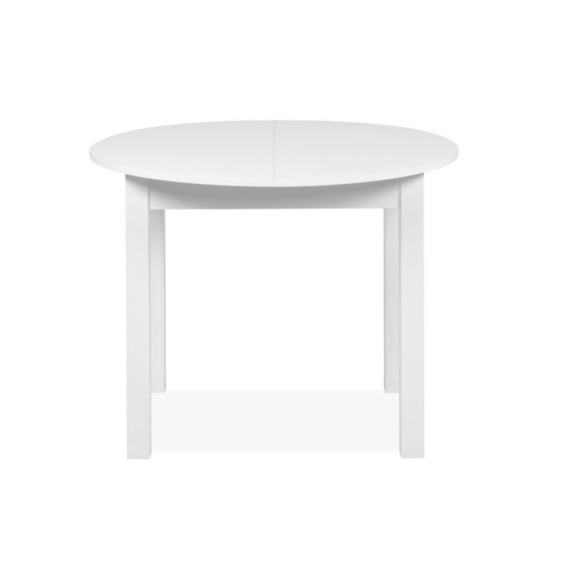 Tavolo rotondo allungabile Coburg 100 bianco – Praticità e stile