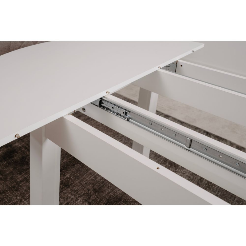 Tavolo rotondo allungabile Coburg 100 bianco – Praticità e stile