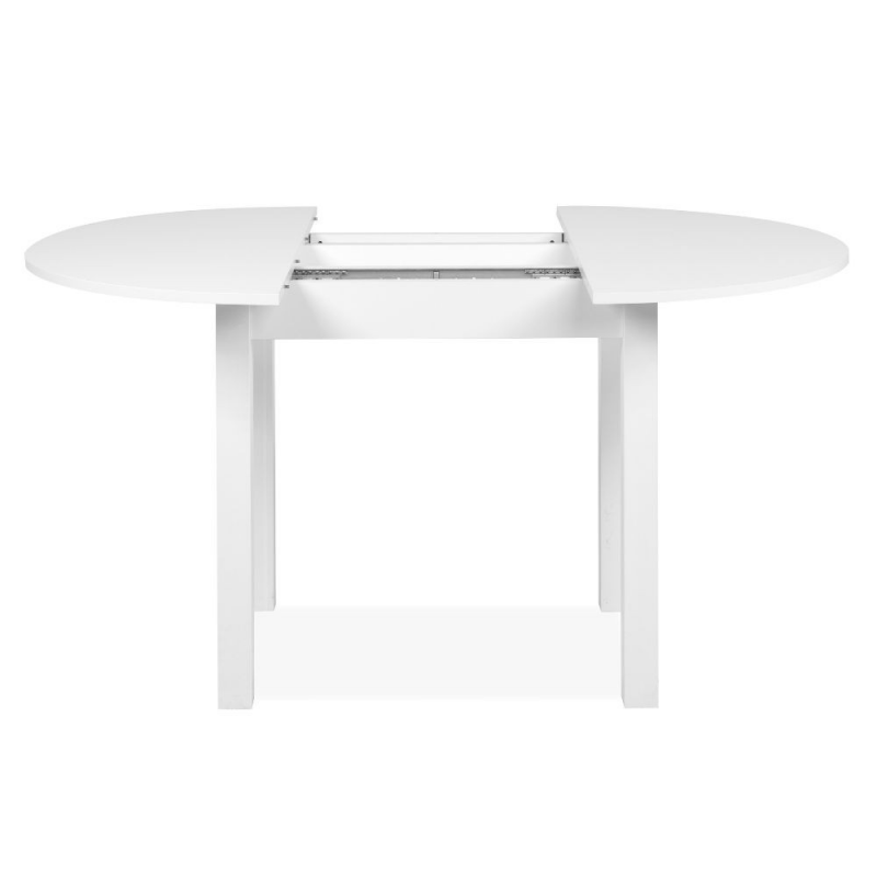 Tavolo rotondo allungabile Coburg 100 bianco – Praticità e stile