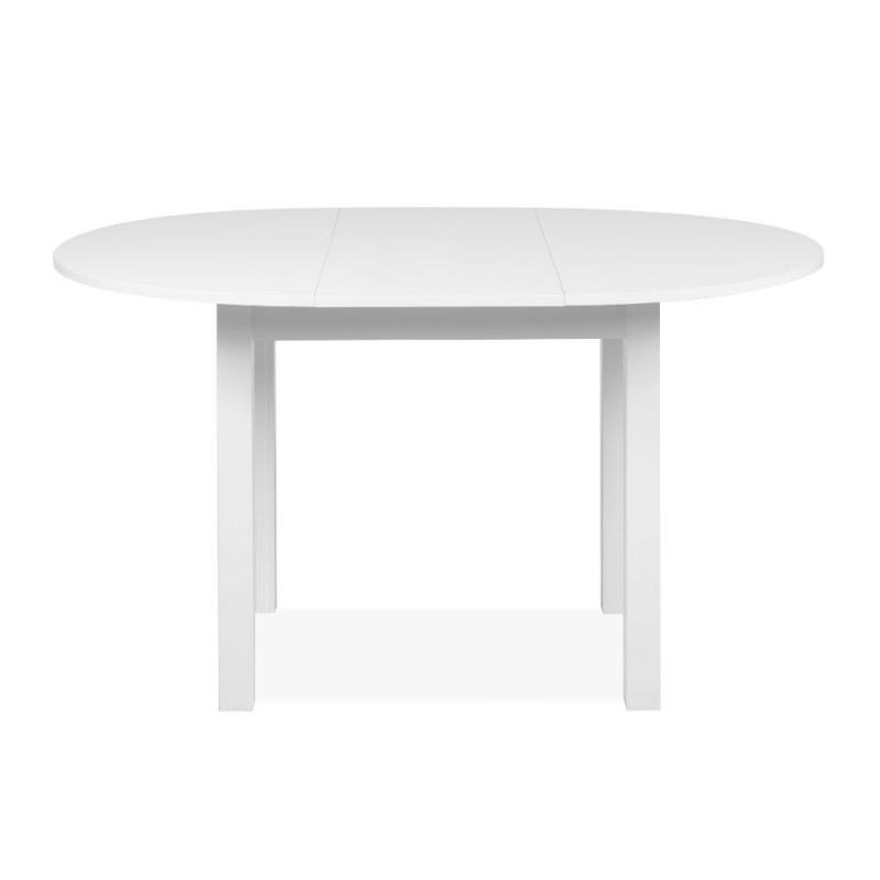 Tavolo rotondo allungabile Coburg 100 bianco – Praticità e stile