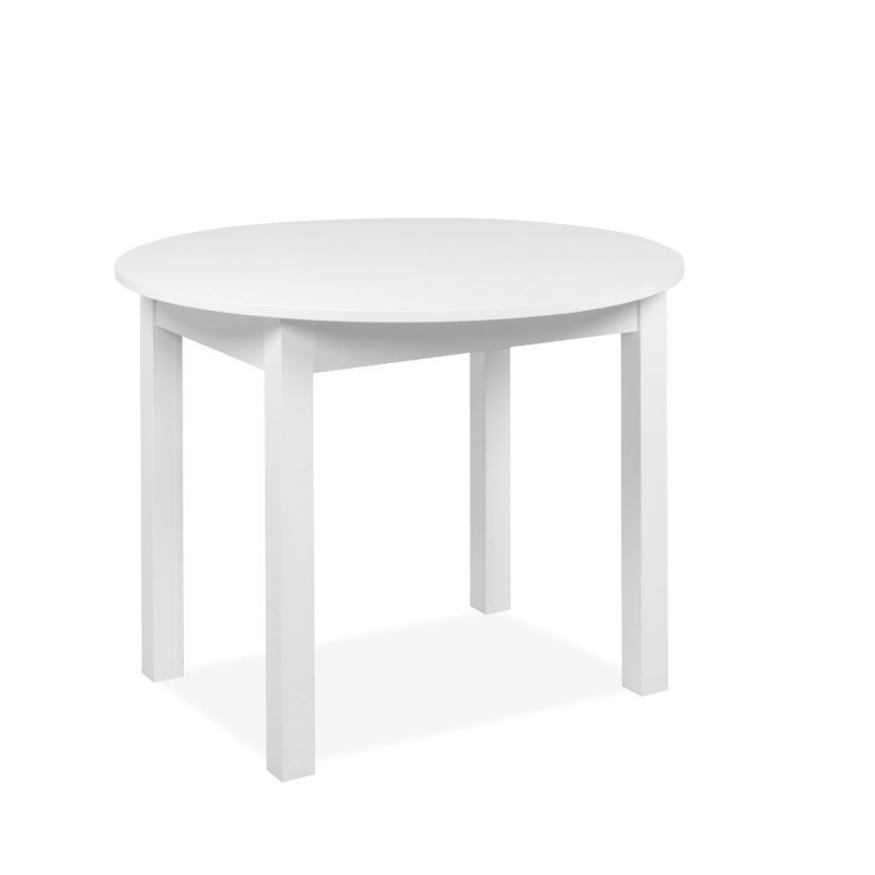 Tavolo rotondo allungabile Coburg 100 bianco – Praticità e stile