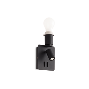 Lampada Da Parete Gea Map2 Nero Ideal-lux