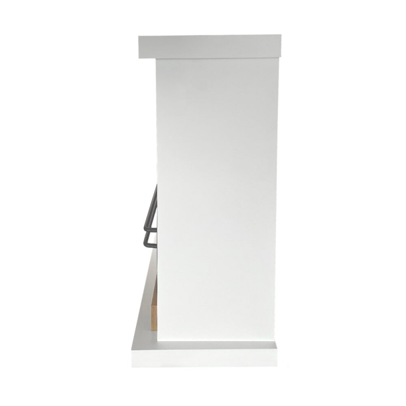 Camino a bioetanolo Stoccolma legno bianco L75xP24xH68 cm