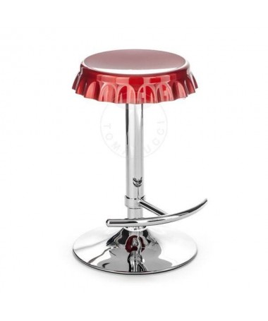 Sgabelli bar a forma di tappo - set da 2 rosso