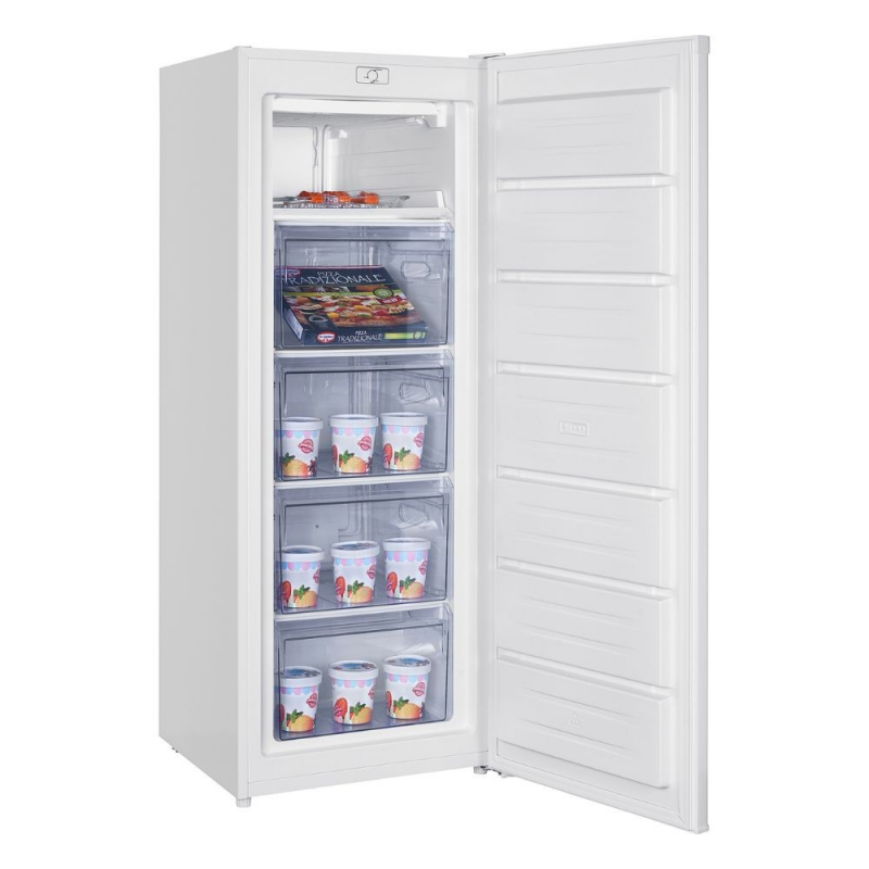 Congelatore verticale Daya 168L 4 cassetti classe E bianco