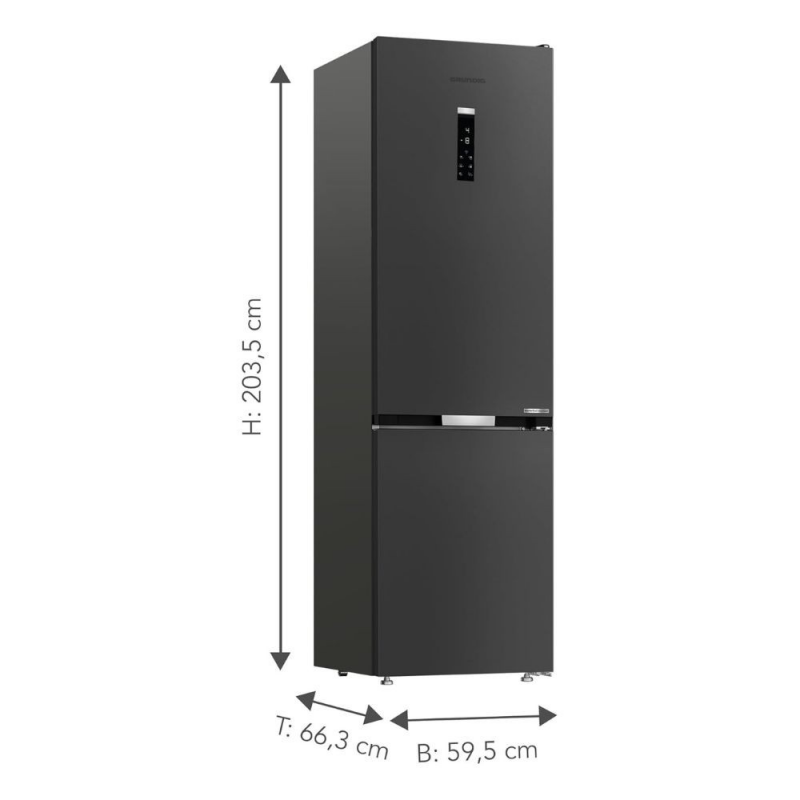 Frigorifero combinato Grundig 70 cm 483 lt Dark Inox Classe C