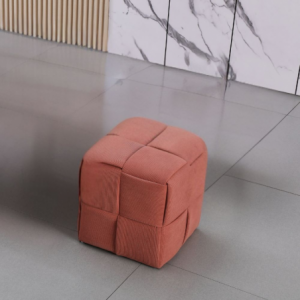 Pouf Den quadrato intrecciato mattone pratico e moderno