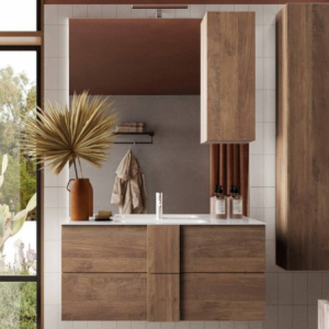 mobile bagno sospeso 101 cm rovere mercure | levante shop