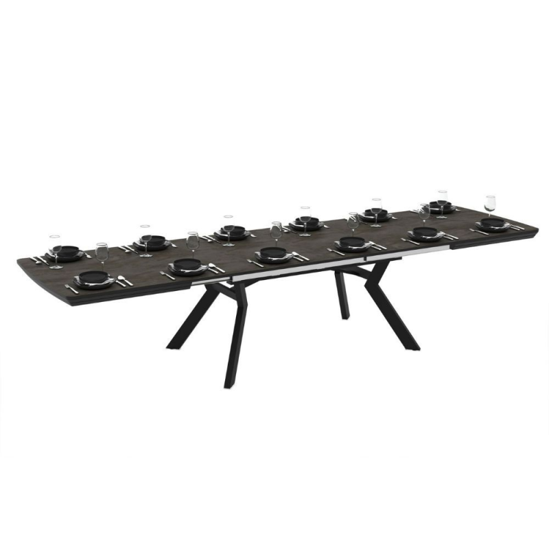 Tavolo allungabile Robat effetto marmo ardesia opaco 160x100